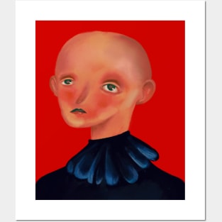 Bald boy from a dark tale Posters and Art